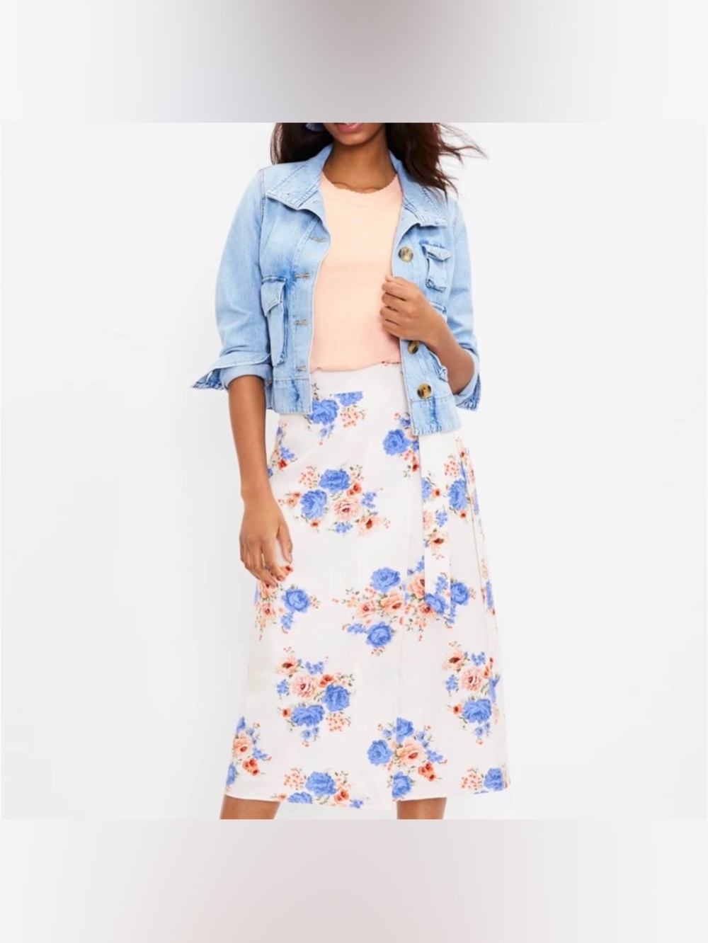 Loft Wrap Midi Skirt NWT!